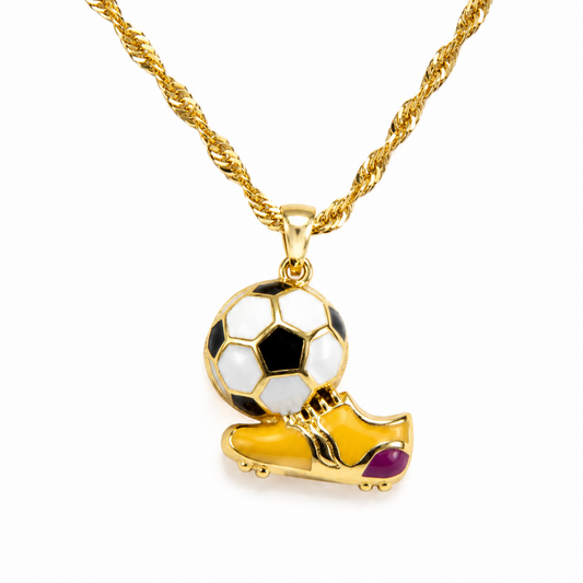 Cadena Balon Y Tenis Bano En Oro 18k