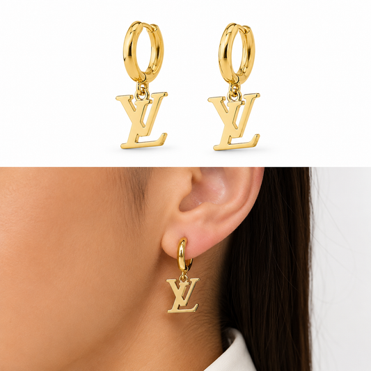 Aretes Oro Laminado Louis Vuitton