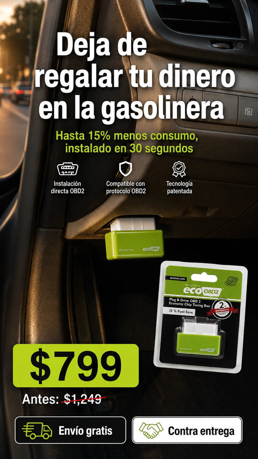 eco OBD2 Plug & Drive Economy Chip Tuning Box – Módulo de ahorro de combustible 15%