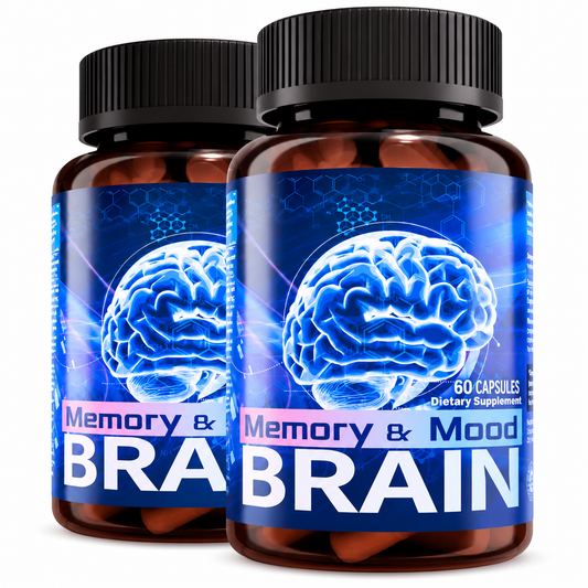 Healthybeat Memory & Mood Brain - Suplemento para memoria y concentración (60 cápsulas)