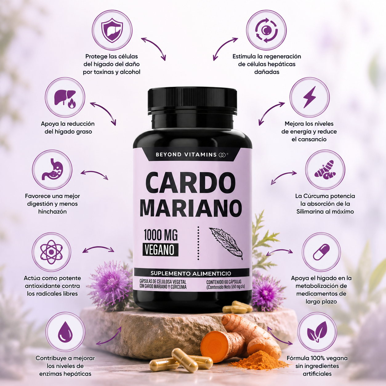 Suplemento Cardo Mariano 60 Capsulas