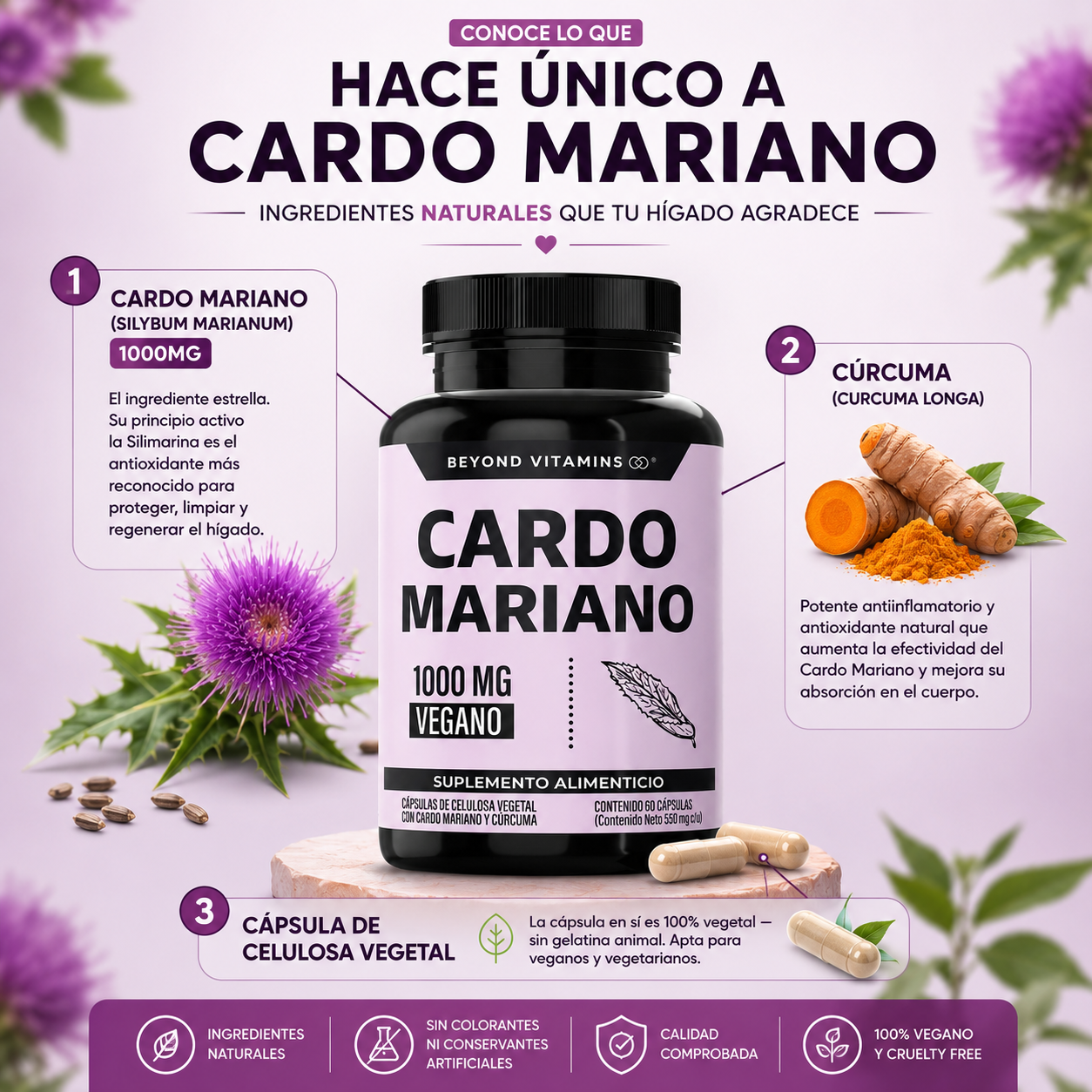 Suplemento Cardo Mariano 60 Capsulas
