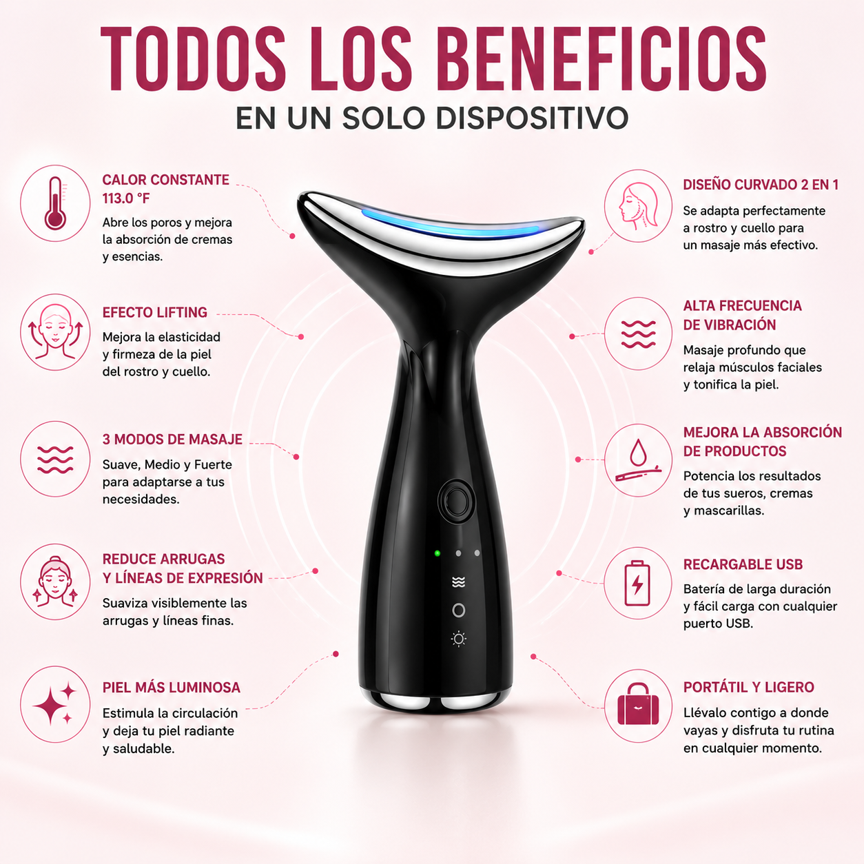 Masajeador Facial Y De Cuello